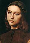 Pietro Perugino Portrait of a Young Man (detail) painting
